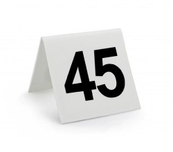 New Star 25 pcs Plastic Tent Style Table Numbers, 3″x3″ Numbers 26 to 50