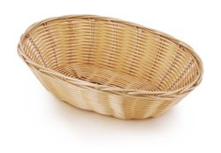 New Star Foodservice 44225 Polypropylene Oval Hand Woven Fast Food Baskets, 9.5-Inch by 6.25-Inch by 2.75-Inch, Set of 12, Natural