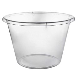 Party Essentials N12321 High Quality Plastic Extra-Large Ice Bucket, 10 qt Capacity, Clear (Case of 3)