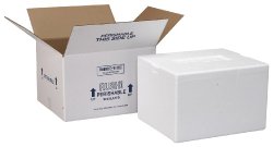 Polar Tech 204C Thermo Chill Insulated Carton with Foam Shipper, Small, 8″ Length x 6″ Width x 4-1/4″ Depth (Case of 3)
