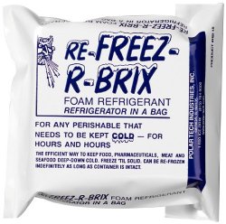 Polar Tech RB15 Re-Freez-R-Brix Foam Refrigerant Pack, 4-1/2″ Length x 4″ Width x 1-1/2″ Thick (Case of 6)