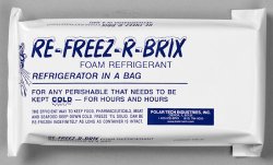 Polar Tech RB30 Re-Freez-R-Brix Foam Refrigerant Pack, 9″ Length x 4″ Width x 1-1/2″ Thick (Case of 3)