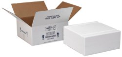 Polar Tech XM2C Thermo Chill Expand-em Series Insulated Carton with Foam Shipper, 10-3/8″ Length x 10-3/8″ Width x 7-1/4″ Depth (Case of 4)