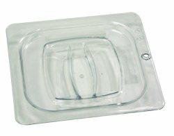 Rubbermaid Commercial Products FG108P23CLR 1/6 Size Cold Food Pan Cover with Peg Hole