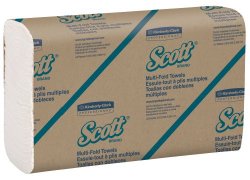 Scott Multifold Paper Towels (01804) with Fast-Drying Absorbency Pockets, White, 16 Packs / Case, 250 Multifold Towels / Pack