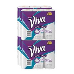 Viva Vantage Paper Towels, Choose-a-Size, Regular Roll, 6 Count (Pack of 4)
