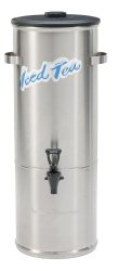 Wilbur Curtis Iced Tea Dispenser 5.0 Gallon Round Tea Dispenser – Designed to Preserve Flavor – TC-5H (Each)
