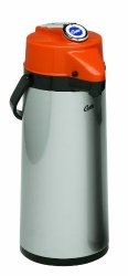 Wilbur Curtis Thermal Dispenser Air Pot, 2.2L S.S. Body Glass Liner Lever Pump, Decaf – Commercial Airpot Pourpot Beverage Dispenser – TLXA2201G000D (Each)