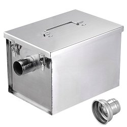 Yescom 8lbs 4GPM Gallon Per Minute Stainless Steel Grease Trap Interceptor