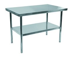Alera ALEXS4830 Stainless Steel Table, 48 x 30 x 35, Silver