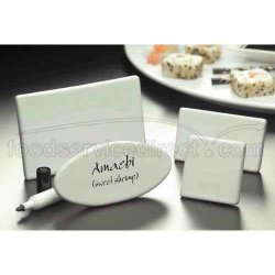 American Metalcraft CMP553 Card Holders, Signs and Stands, 5.5″ Length x 3.5″ Width, White