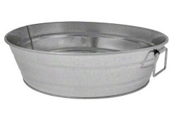 American Metalcraft MTUB12 Natural Galvanized Tub with Side Handle, 12-Inch