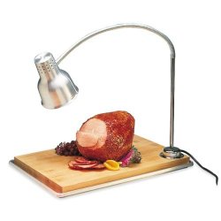 Carlisle HL8195B00 FlexiGlow Aluminum Heat Lamp with Cutting Board and Drip Pan, Single Arm, 18″ x 26″ x 39″
