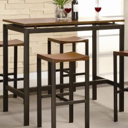 Coaster Home Furnishings 150097 5-Piece Casual Dining Room Set, Black