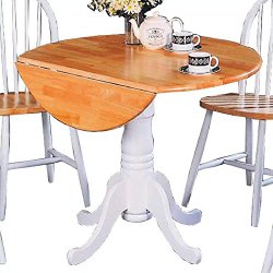 Coaster Home Furnishings 4241 Country Dining Table, Natural and White