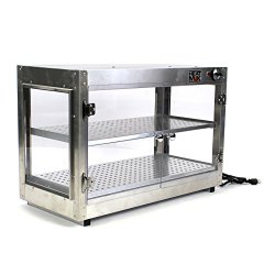Commercial 110V Countertop Food Warmer Display Case w/ Water Tray 30x15x20