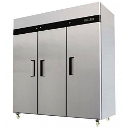 Commercial Three 3 Triple Door Stainless Reach In Refrigerator Cooler