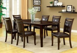 Furniture of America Carlson 7-Piece Dining Table Set with 18-Inch Expandable Leaf, Dark Cherry