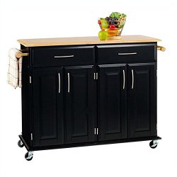 Home Styles 4528-95 Dolly Madison Kitchen Cart, Black Finish