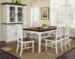 Home Styles 5020-309 Monarch Rectangular Dining Table and Six Double X-Back Chair