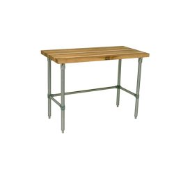John Boos JNS01 Maple Top Work Table with Galvanized Base and Shelf, 36″ x 24″ x 1-1/2″