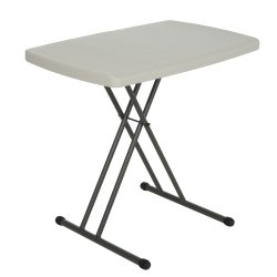 Lifetime 28240 Height Adjustable Folding Personal Table, 30 by 20 Inch, Almond