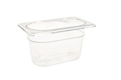 Rubbermaid Commercial Products FG101P00CLR Cold Food Pan, 4″ Deep Pan, 1/9 Size, Clear