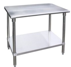 Work Table – Stainless Steel Food Prep Worktable. 24″ x 36″. Height is 34″. NSF Certified