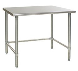WORKTABLE SG WORK TABLE WITH REMOVABLE CROSSBAR. NSF APPROVED. (24 x 48)