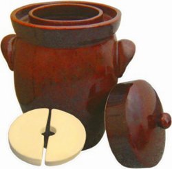 10 L (2.6 Gal) K&K Keramik German Made Fermenting Crock Pot , Kerazo F2