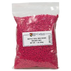 Bottle Seal Wax Beads, Holiday Red 1 lb