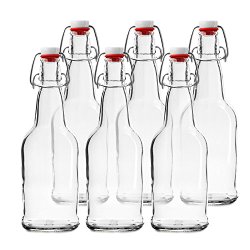 Chef’s Star CASE OF 6 – 16 oz. EASY CAP Beer Bottles – CLEAR