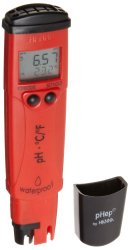 Hanna Instruments HI98128 pHep 5pH/Temperature Tester, 6-25/64″ Length x 1-19/32″ Width x 1″ Height
