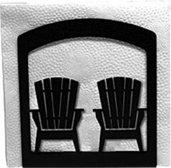 Iron Chairs Table Napkin Holder – Black Metal