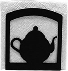 Iron Teapot Table Napkin Holder – Black Metal