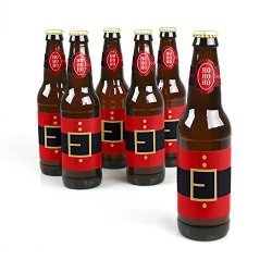 Jolly Santa – Christmas Beer Bottle Label Stickers – Set of 6