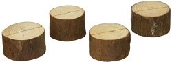 Kate Aspen 4 Count Wood Place Card/Photo Holder, Rustic Real