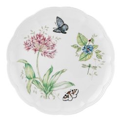 Lenox Butterfly Meadow Bone Porcelain Blue Butterfly Dinner Plate