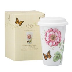 Lenox Butterfly Meadow Thermal Travel Mug, 12-Ounce