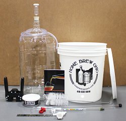 Monster Brew Home Brewing Supp Complete Beer Equipment Kit (K6) with 6 Gallon Glass Carboy, Gold