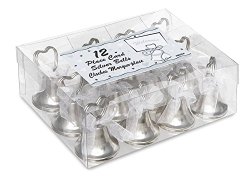 Silver Bell Wedding Place Card Holders, 12ct