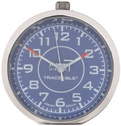 Thomas 1003 Traceable Stick-It Mini Clock, 1-19/32″ Diameter x 19/64″ Depth