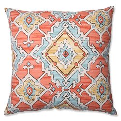 23″ Sundance Tangerine Geometric Decorative Floor Pillow