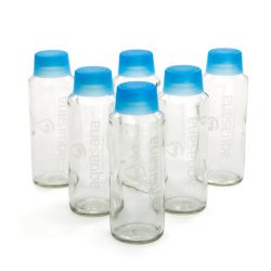 Aquasana AQ-6005 18-Ounce Glass Water Bottles, 6-Pack
