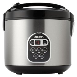 Aroma 20-Cup (Cooked)  (10-Cup UNCOOKED) Digital Rice Cooker and Food Steamer, Stainless Steel Exterior (ARC-150SB)