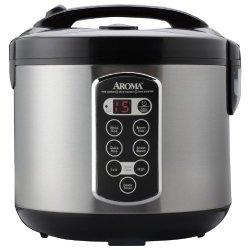 Aroma Professional 20-Cup (Cooked)  (10-Cup UNCOOKED) Digital Rice Cooker, Food Steamer & Slow Cooker (ARC-2000ASB)