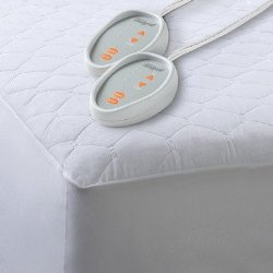 Beautyrest Down 200-Thread Count Heated Mattress Pad, California King, White