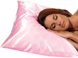 Betty Dain Satin Pillowcase, Pink