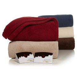 Biddeford 2020-905291-700 62 by 84-Inch Heated Knit Microplush Blanket, Twin, Taupe