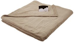 Biddeford 2021-905291-700 Heated Knit Microplush Blanket, Full, Taupe